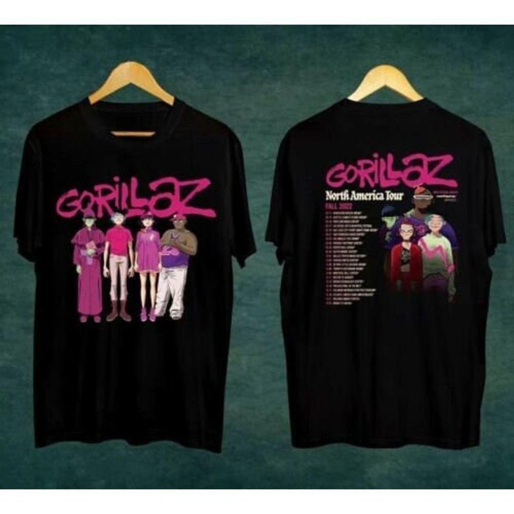 Gorillaz North America Tour  Music Fan 2 Sided T-Shirt